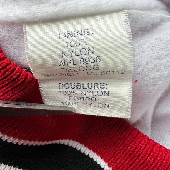 VTG 90s NHL Chicago Blackhawks Hockey Jacket Extra Large Red 1/4 Zip Windbreaker - Picture 10 of 16